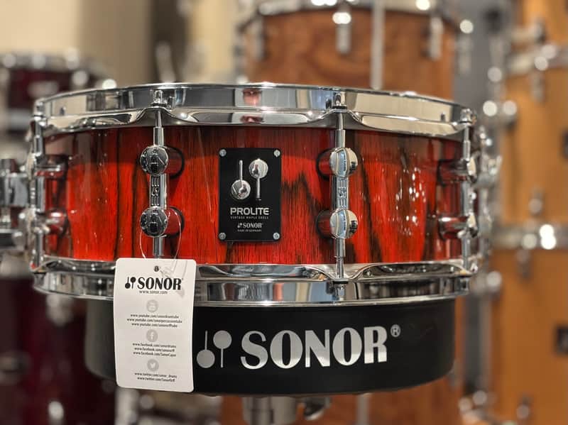 Sonor Prolite 14X5 Fire Red Snare Drum image 1