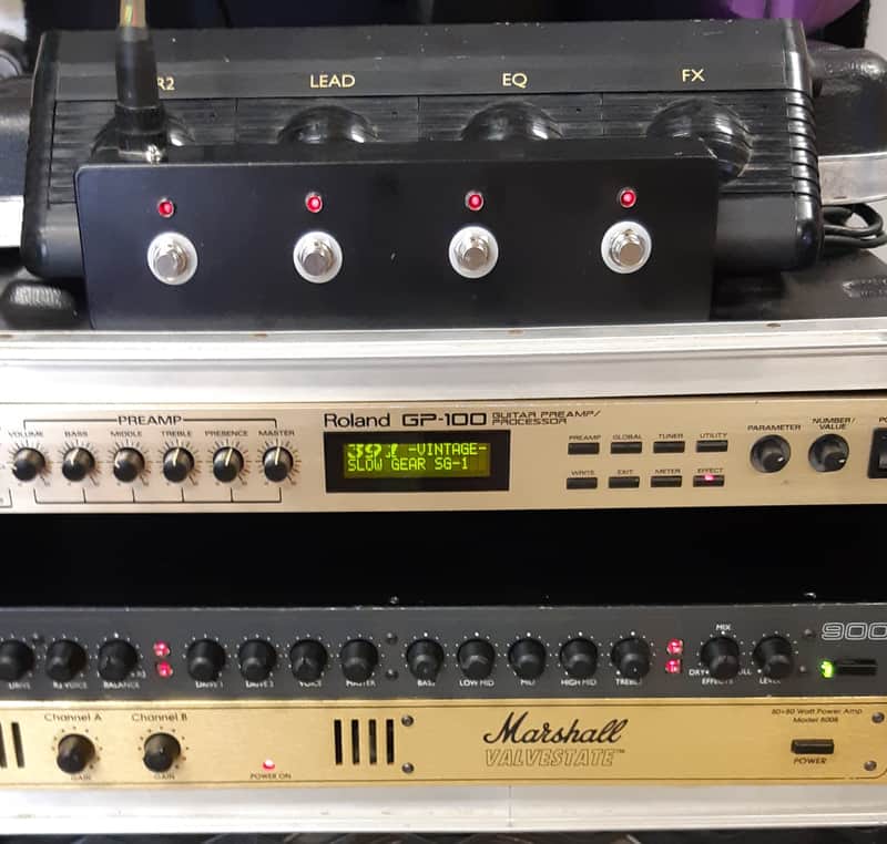 MARSHALL MGP 9001 Valve Preamp VALVESTATE 8008 80W + 80W POWER AMP ROLAND GP-100 FX 4RU SKB CASE 240 VOLT image 1
