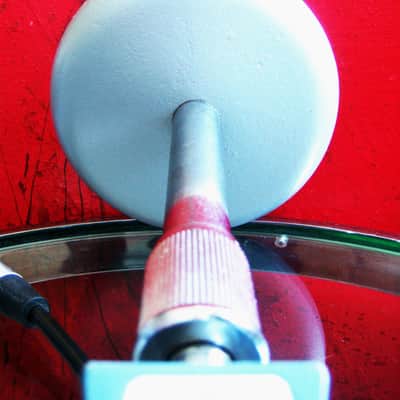 Vintage 1950's General Electric 97U29 / Shure 510 microphone Hi Z 99H86 w period Atlas DS7 desk stand # 2 image 13
