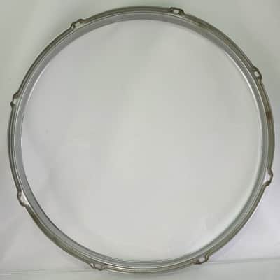 Slingerland 16" BRASS Stick-Saver Floor Tom Drum Batter Rim/Hoop COB 8Lug Chrome image 6