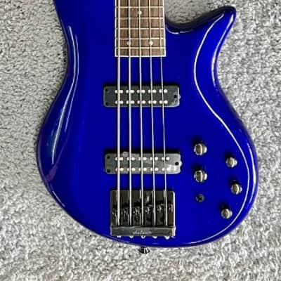 Jackson JS Series Spectra Bass Guitar JS3V, Laurel Fingerboard, Indigo Blue image 2