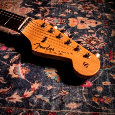 Fender Custom Shop Andy Hicks Masterbuilt 63 Strat Journeyman Relic, Charcoal Frost Metallic R139559 image 21