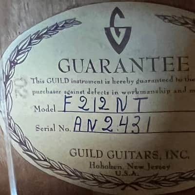 1969 Guild F212NT 12 String Acoustic Guitar Natural with case image 15