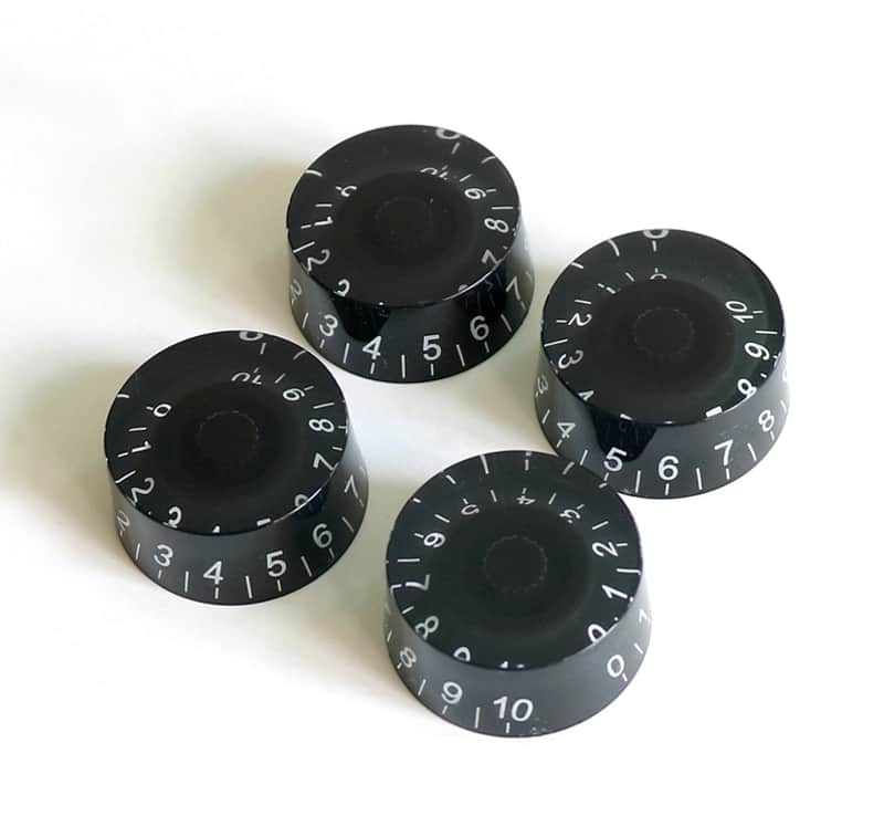 Black Guitar speed knobs set of 4 by Budreau Guitars image 1