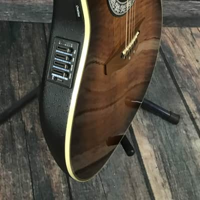Used Ovation 1528D Ultra Deluxe Shallow Bowl Acoustic Electric image 4