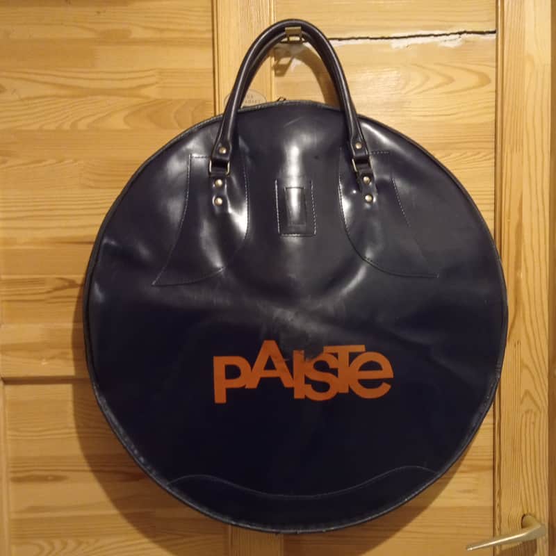 Paiste Rare,Vintage 22" Leatherette Premium Cymbal Bag 1982 - Dark Blue 🔵 / Orange 🧡 image 1