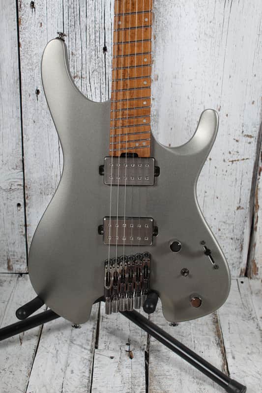 Ibanez QX52 Headless Solid Body Electric Guitar Metallic Gray Matte with Gig Bag image 1