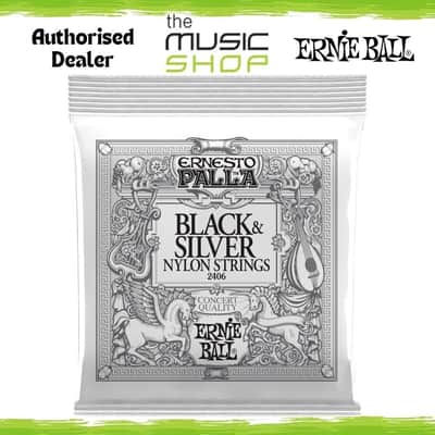Ernie Ball Ernesto Palla Nylon Classical Guitar Strings, Black & Silver - 2406 image 1