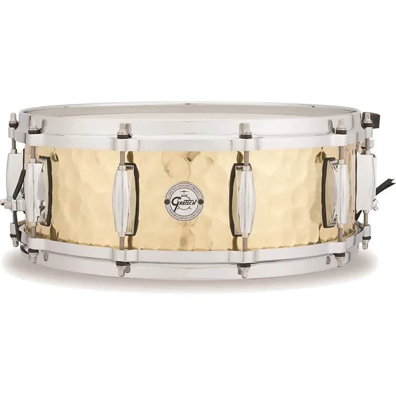 Gretsch S1-0514-BRH Full Range Series 5x14" Hammered Brass Snare Drum image 1