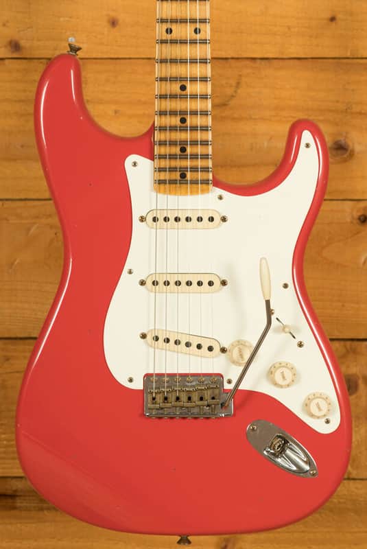 Fender Custom Shop 57 Strat - Journeyman Relic Fiesta Red | Reverb