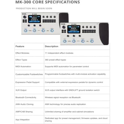 M-vave MK-300 Guitar Multi-Effect Processor | ANN Neural Modeling 120AMP/360FX | 10h Battery+300s Looper+128 Drum MIDI DAW,price include the import duty to US buyer image 3