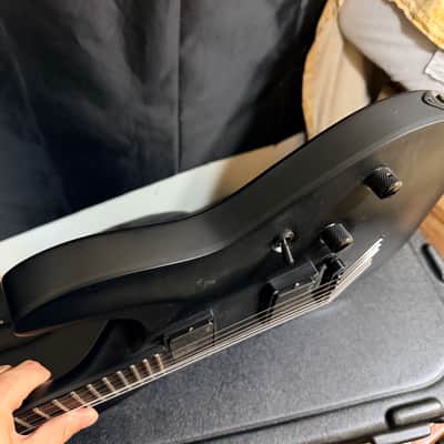 Schecter C-1 Platinum Blackout Satin Black Electric Guitar image 4