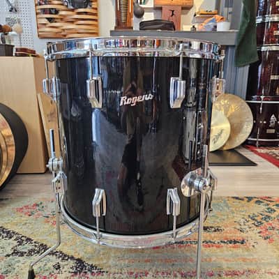 Rogers 16x16" Floor Tom 3-ply Cleveland Tag - Black image 2