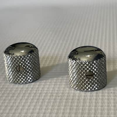 1980's Korean Kramer Striker Model Guitar Chrome Dome Metal Volume Set Screw Knob Set image 1