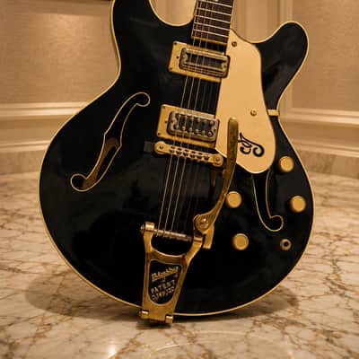 GRETSCH Shot Jackson 1970s - Black. Prototype build by Gretsch for Shot Jackson who sold Sho-Bud to Gretsch image 6