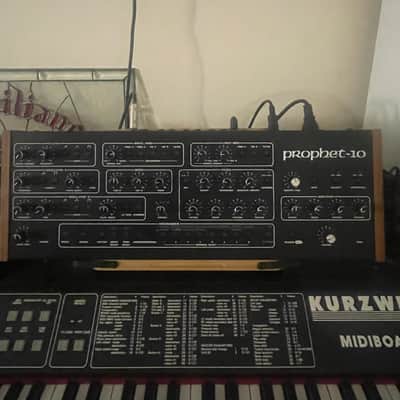 2025 Sequential Prophet-10 Desktop 10-Voice Polyphonic Synthesizer 2021 - Present - Black with Wood Sides image 1