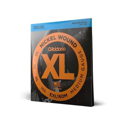 D'Addario XL 50-105 Medium Medium Scale Nickel Bass Guitar Strings - EXL160M image 2