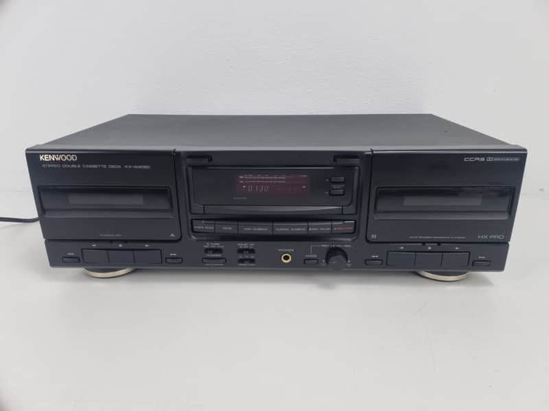 Kenwood KX-W4060 - Stereo Double Cassette Deck - New Belts image 1