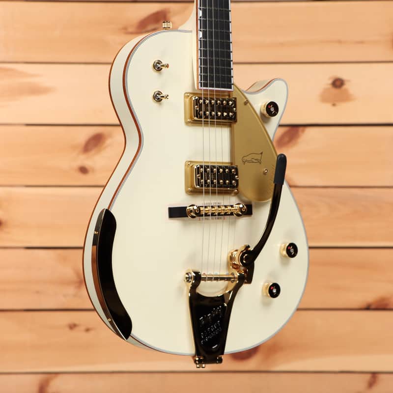Gretsch G6134T-58 Vintage Select '58 Penguin with Bigsby - Vintage White - JT25103421 - PLEK'd image 1