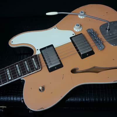 2023 Castedosa Guitars Marianna Semi-Hollow Tele in Aged Shell Pink - Carlos Lopez image 8