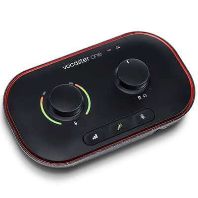 Focusrite Vocaster One USB Audio Interface 2022 - Present - Black image 2