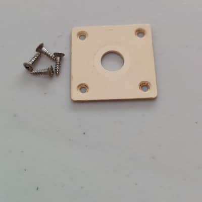 1950's Gibson Les Paul Standard Input Jack Cover with Screws - No Cracks! (K-139) image 1