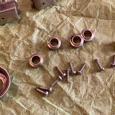 vintage FENDER 1980's parts tuners jack cup bushings screws for telecaster strat stratocaster image 17