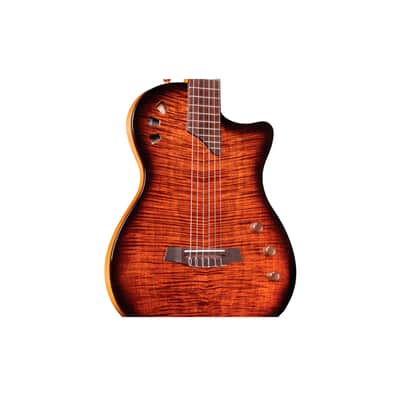 Cordoba Stage Nylon 6-String Electric Guitar with Gig Bag (Edge Burst) image 5