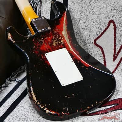 2026 Fender Custom Shop Black Lightning Stratocaster Floyd Rose HSS Rosewood Board Heavy Relic Candy Tangerine 8.05 lbs image 13