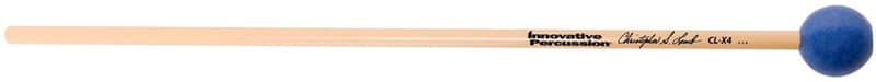 Innovative Percussion - CL-X4 - Medium Bright Xylophone Mallets - 1" Nylon Top-Weighted - Blue - Rattan image 1