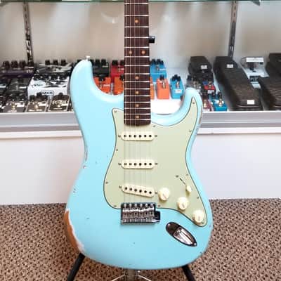 used 2024 Fender Custom Shop Late-1962 Stratocaster Relic in Faded Aged Daphne Blue, Excellent Condition with OHSC & Paperwork! image 1