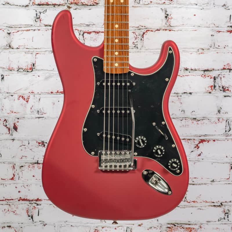 Fender - 2003 MIM Standard Stratocaster Electric Guitar - Satin Candy Apple Red - x3596 - USED image 1