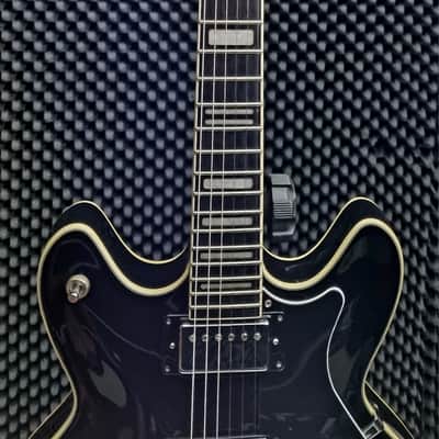 Hagstrom Tremar Viking Deluxe Semi-Hollow with Tremolo Gloss Black image 4