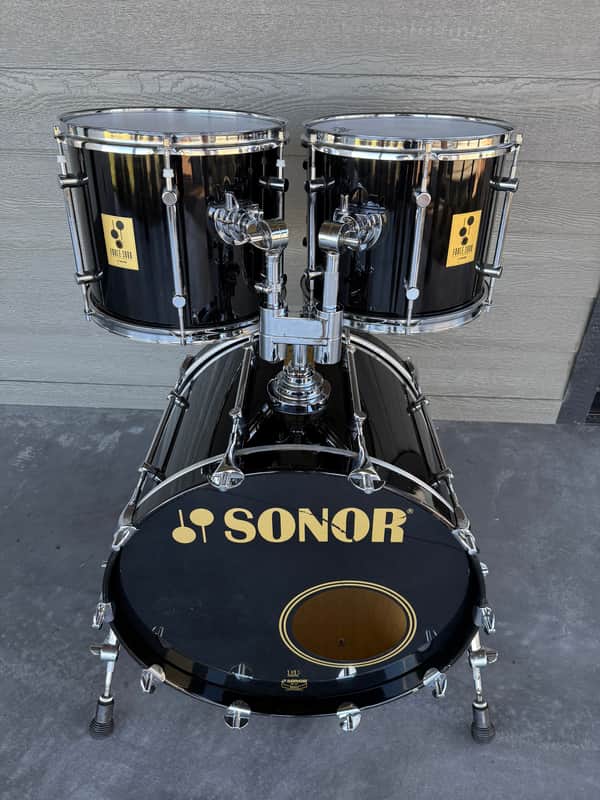 Sonor Force 3000 12 13 22 Drum Set - Black Lacquer image 1