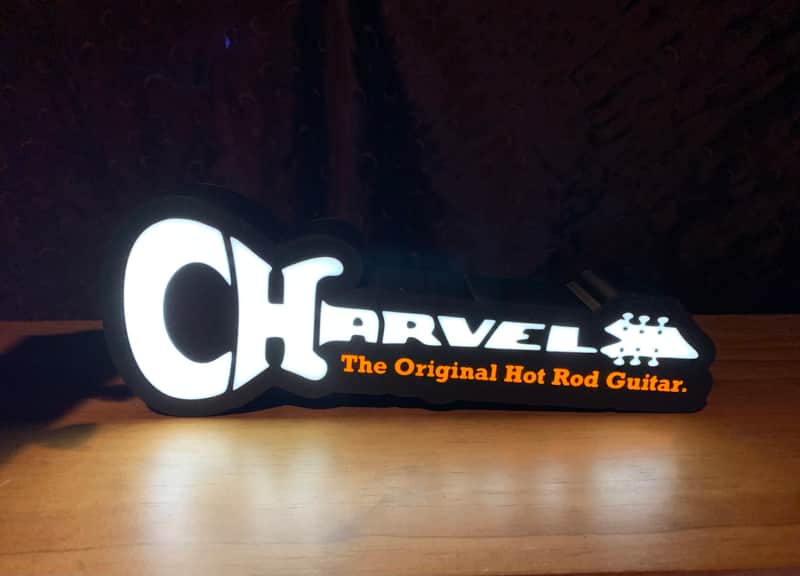 "LED Lighted Charvel Guitar Sign | Custom Lamp & Studio Light | Perfect for Music Room/Studio image 1