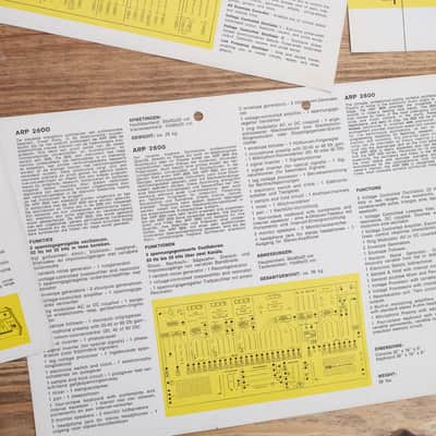 Lot: 6x A4 ARP adverts + 3x KORG Owner's manuals image 4