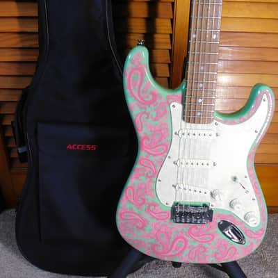 2006 Wilkins WRTS Pre-Production S-Style Electric Guitar  Pink Paisley ! image 1