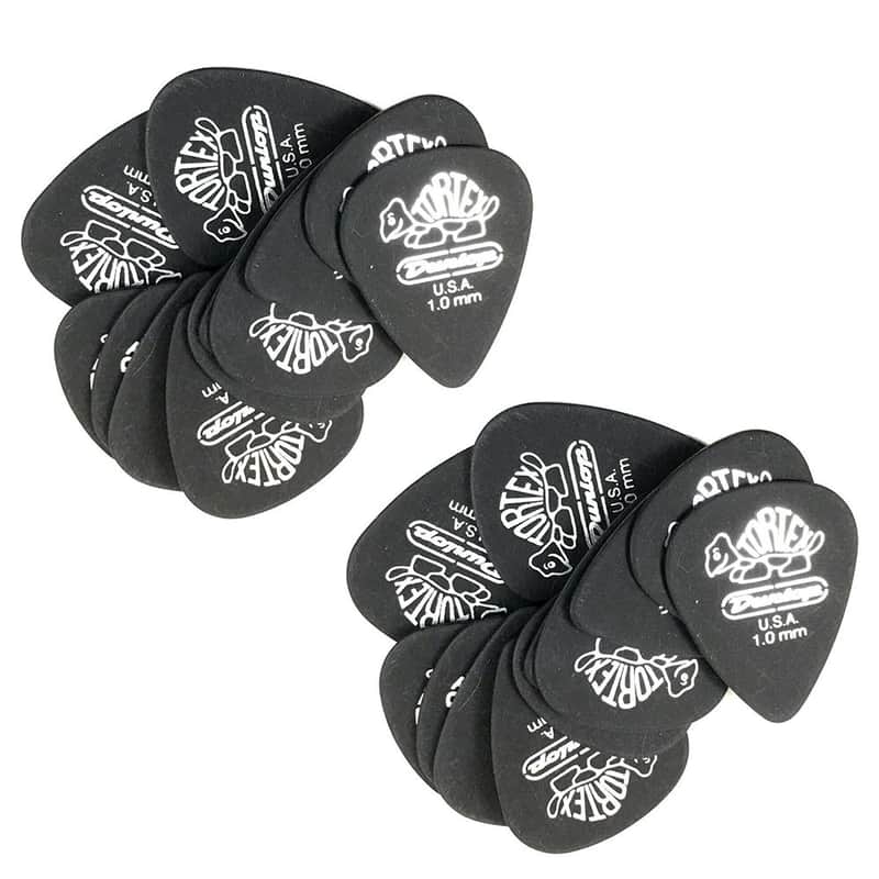 Dunlop Tortex Guitar Picks Pitch Black Standard 1.0mm 24 Pack 488P1.0 image 1