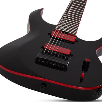 Schecter Sunset-7 ET Red Dawn - Gloss Black (3893) image 16
