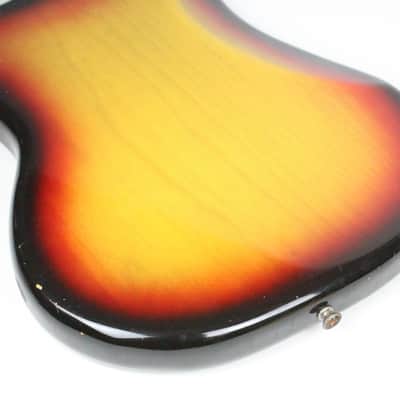 1977 Vintage Fender Mustang Ash BODY Factory Sunburst USA 1970s w/Original Neck Plate image 18