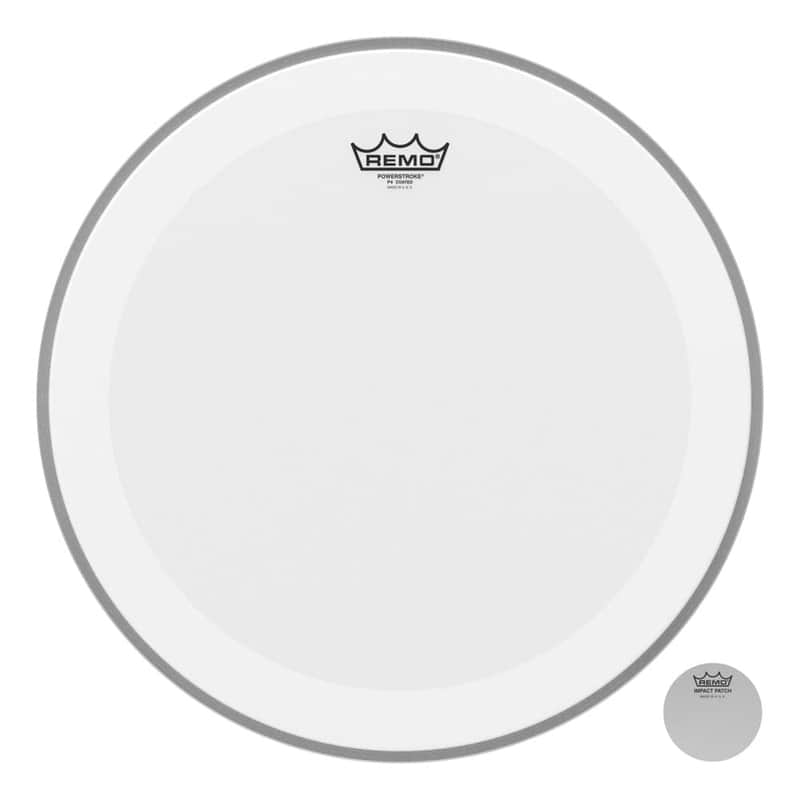 Remo Powerstroke P4 Coated Bass Drumhead 22" w/Impact Patch image 1