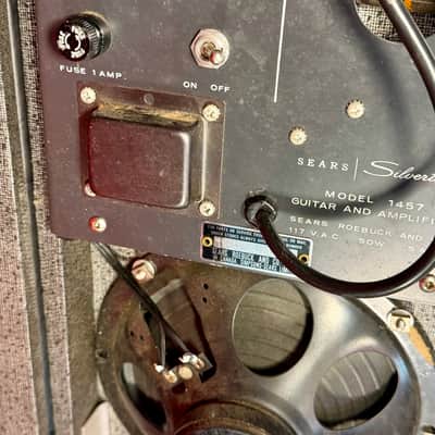 Silvertone 1457 Electric w/Case Amp (1960s) image 16