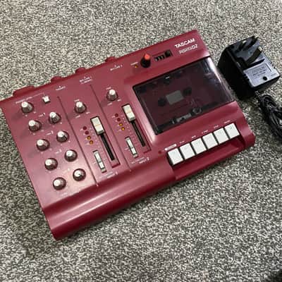 TASCAM Porta 02 Ministudio 4-Track Cassette Recorder 2000s - red [custom pitch modded] image 4