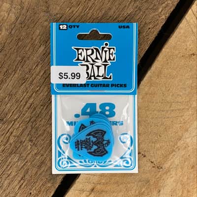 Ernie Ball Everlast Picks - 0.48mm Blue - 12 Pack image 1