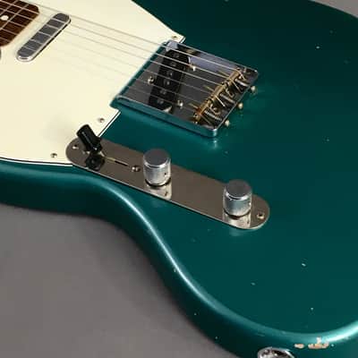 LEFTY! USA Boutique Custom Relic Sherwood Green Metallic Nitro Lacquer Jazzcaster Telemaster Guitar Left 7.2 lb HSC image 19