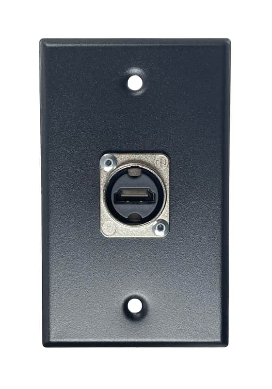 PROCRAFT SPL-1NHDMI-BK 1 Gang Black Wall Plate Loaded w/ 1) Neutrik HDMI Feed/Pass Thru image 1