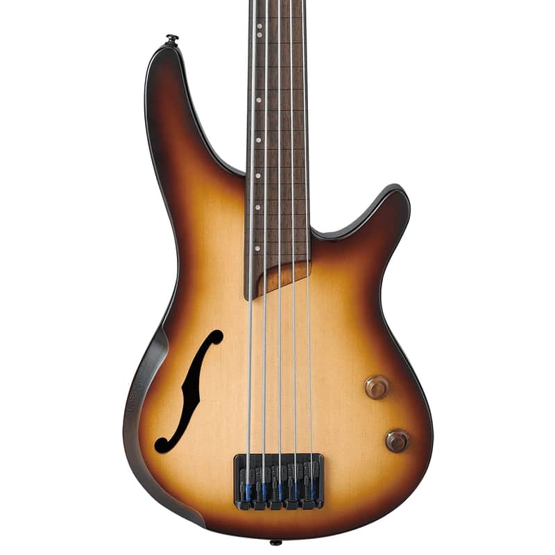 Ibanez Bass Workshop SRH505F - Natural Browned Burst Flat image 1