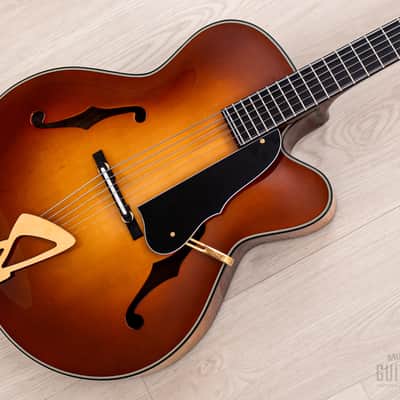 Harvey Leach Cutaway Acoustic Archtop 18" Carved Top, Spruce & Tiger Maple w/ Case image 1
