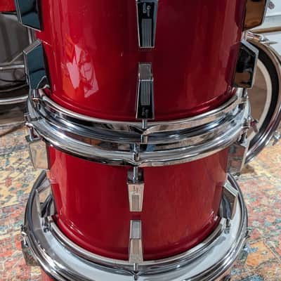 Sonor Made in Germany Mid 70's Champion Red 4 Pc Drum Set 22, 16, 8, 9, Clean! image 16