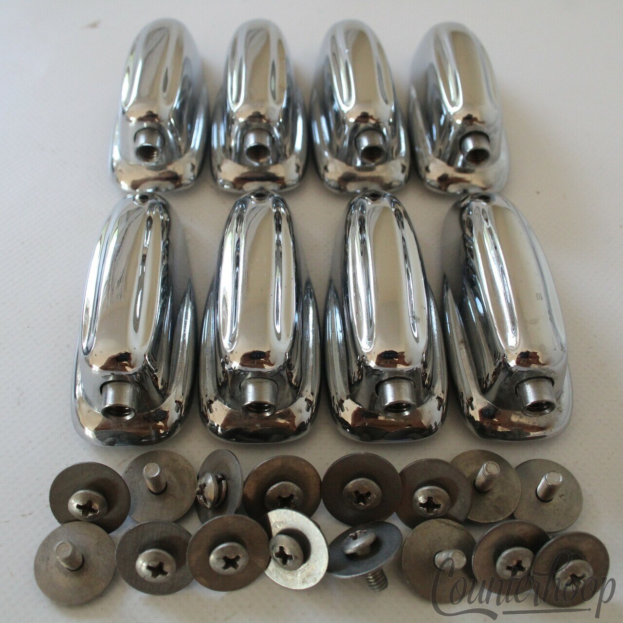 Slingerland 8x Large Sound King Lugs Bass Drum Chrome USA Set Parts Vintage 80s — main photograph